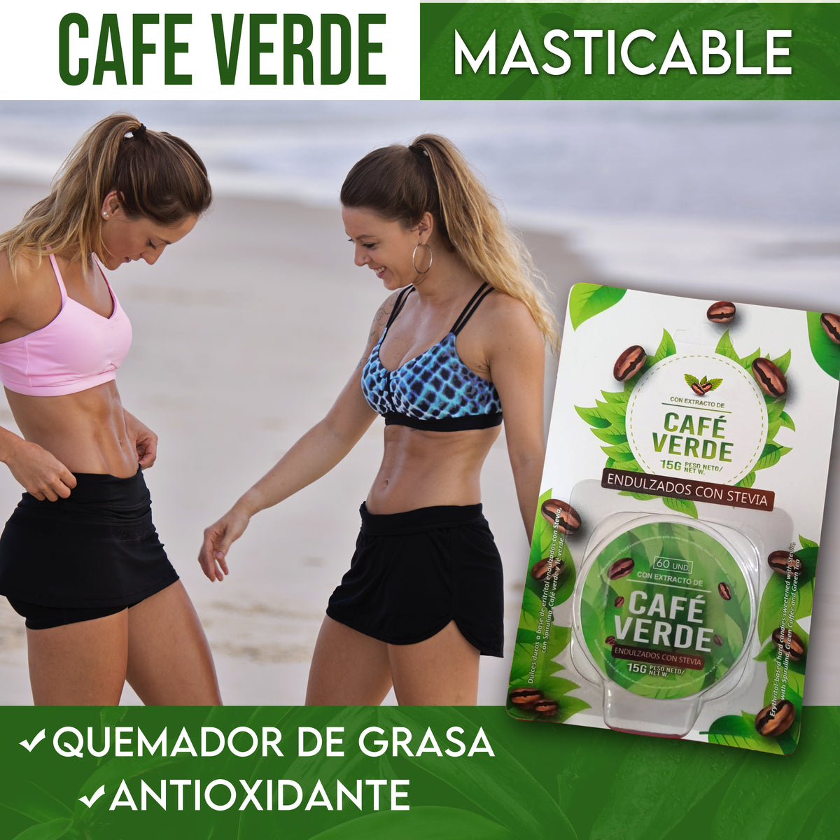 CAFE VERDE MASTICABLE NATURALES 🌟🌟🌟🌟🌟