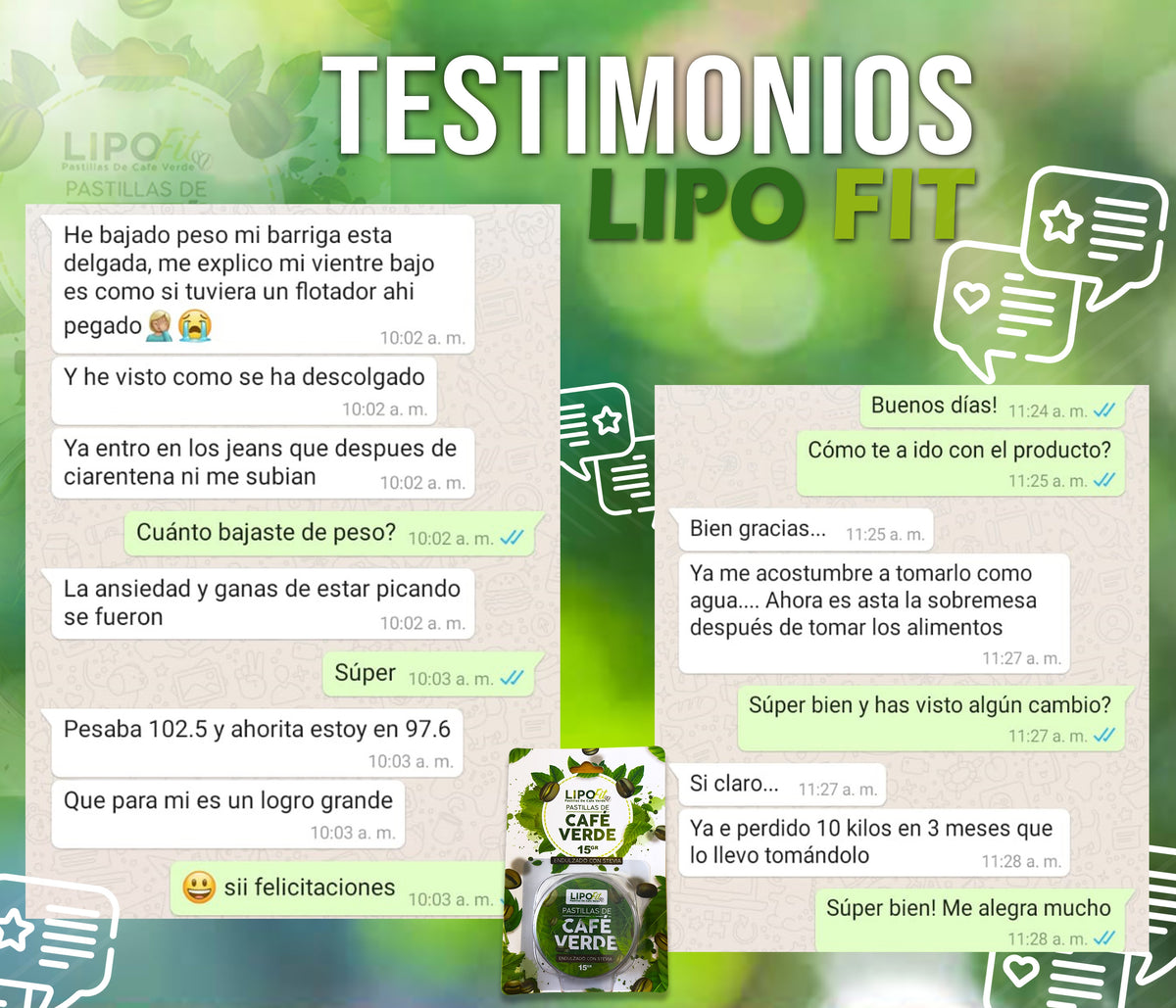 PASTILLAS LIPOFIT® CAFE VERDE QUEMADORAS